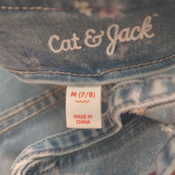 Girls flowered overalls - Picture 4 of 4